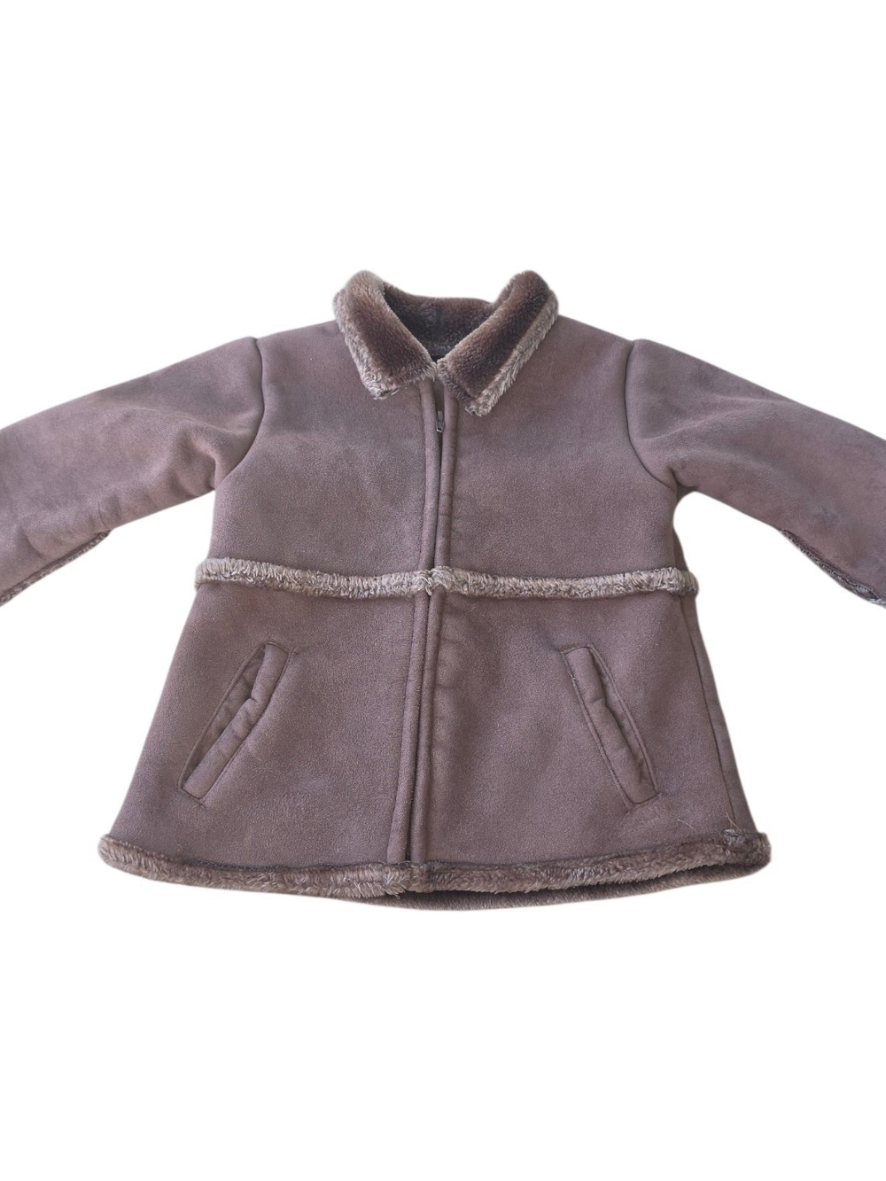Baby GAP 3-6M Brown Faux Suede Sherpa Shearling Coat Discontinued